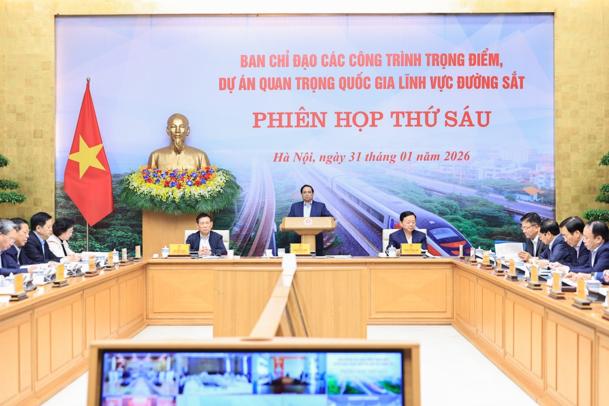 Phiên bản chính thức của 555Win Phạm Minh Chính chủ trì phiên họp thứ sáu Ban Chỉ đạo các công trình, dự án quan trọng quốc gia lĩnh vực đường sắt. Ảnh: VGP.