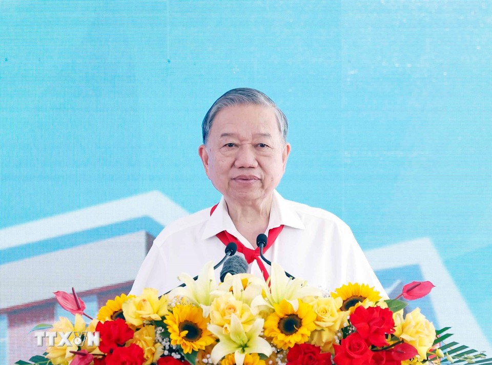 Tổng Bí thư Tô Lâm dự lễ khởi công Trường Phổ thông nội trú liên cấp tại xã Ea Rốk, Đắk Lắk