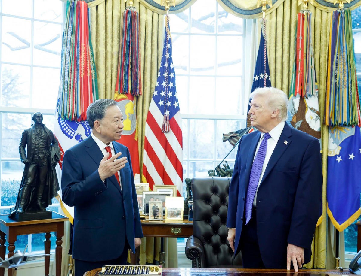 Tổng Bí thư Tô Lâm gặp Tổng thống Hoa Kỳ Donald Trump