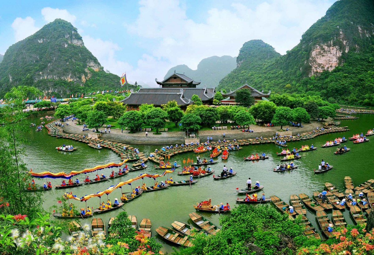 Khu du lịch Tràng An. Ảnh: Sở Văn hoá Thể thao và Du lịch tỉnh Ninh Bình.