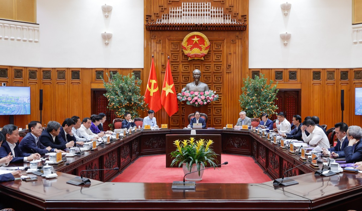 Phiên bản chính thức của 555Win Phạm Minh Chính chủ trì cuộc làm việc của Thường trực Chính phủ với lãnh đạo thành phố Hà Nội, tiếp tục cho ý kiến, góp ý về Quy hoạch tổng thể Thủ đô Hà Nội tầm nhìn 100 năm. Ảnh: VGP.