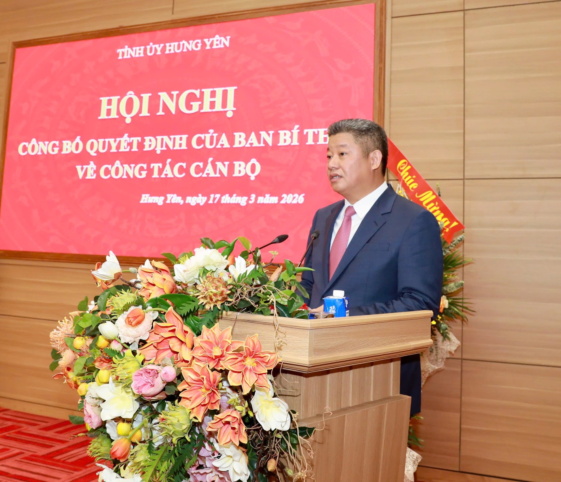 Ông Nguyễn Mạnh Quyền giữ chức Phó Bí thư Tỉnh ủy Hưng Yên