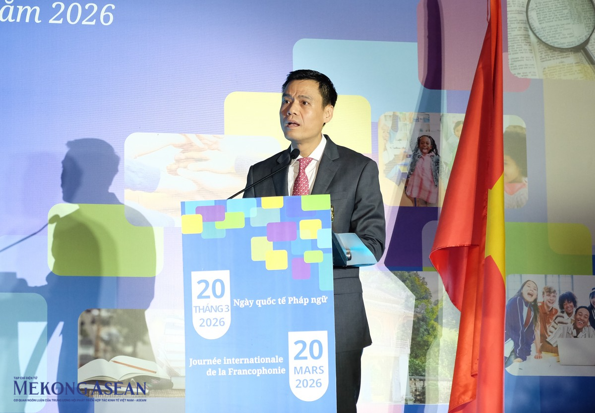 Thứ trưởng Ngoại giao Đặng Hoàng Giang tại Lễ kỷ niệm Ngày quốc tế Pháp ngữ 20/3/2026. Ảnh: Tùng Dương/555win Login