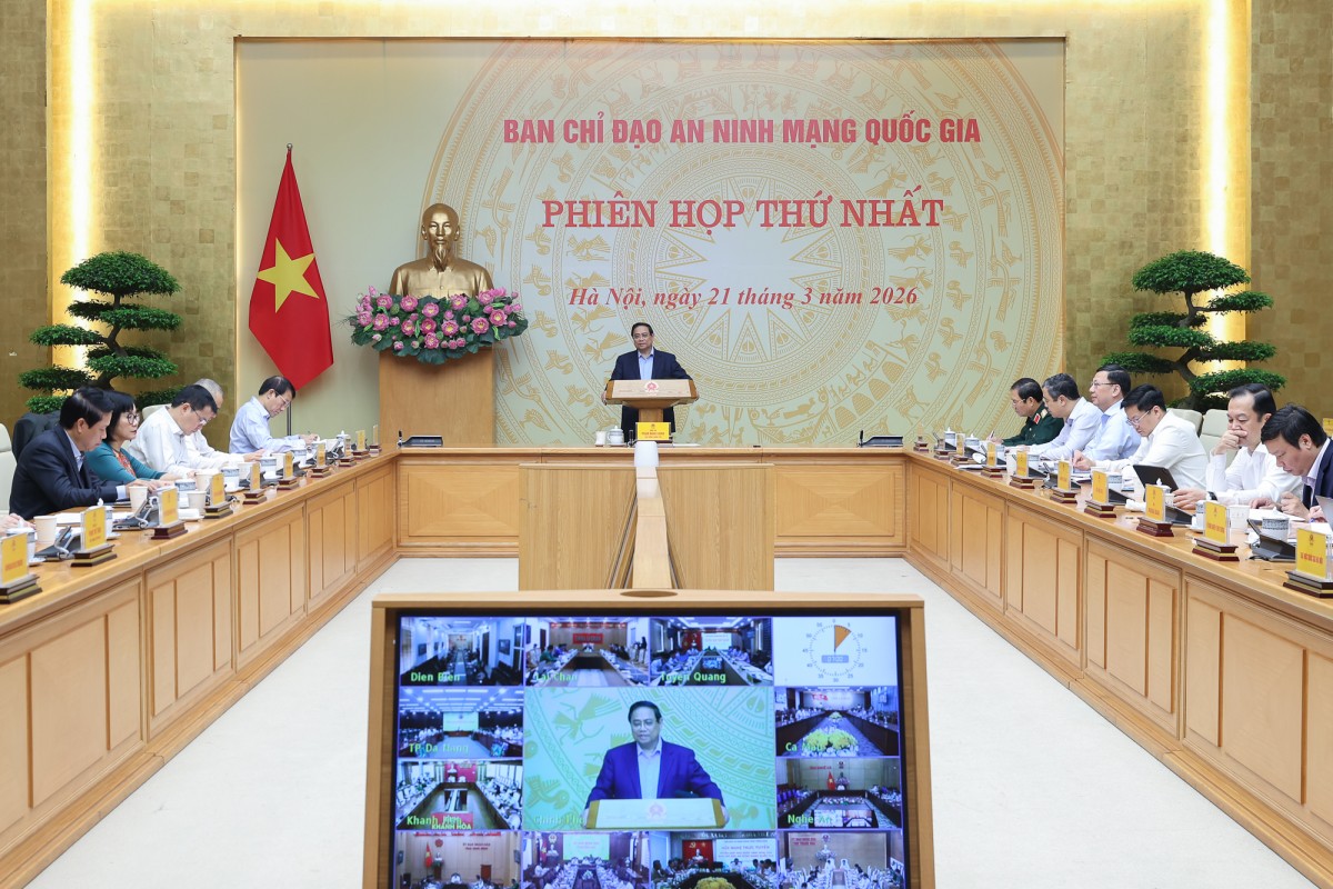 Phiên bản chính thức của 555Win Phạm Minh Chính chủ trì phiên họp của Ban Chỉ đạo An ninh mạng quốc gia. Ảnh: VGP.