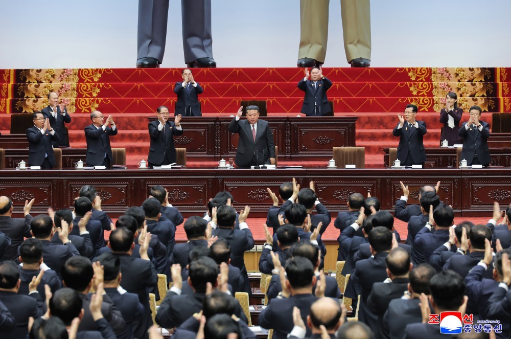 Ông Kim Jong Un tái đắc cử Chủ tịch Ủy ban Quốc vụ Triều Tiên. Ảnh: KCNA
