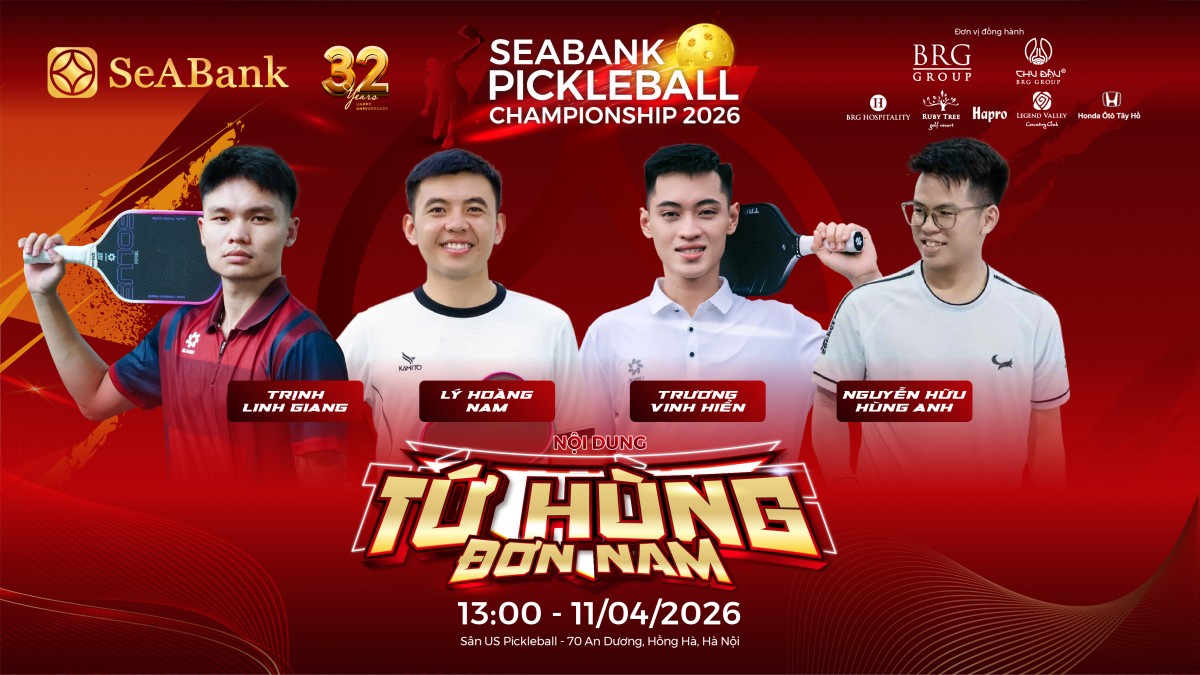 SeABank tổ chức giải Pickleball gây quỹ học bổng cho trẻ em nghèo