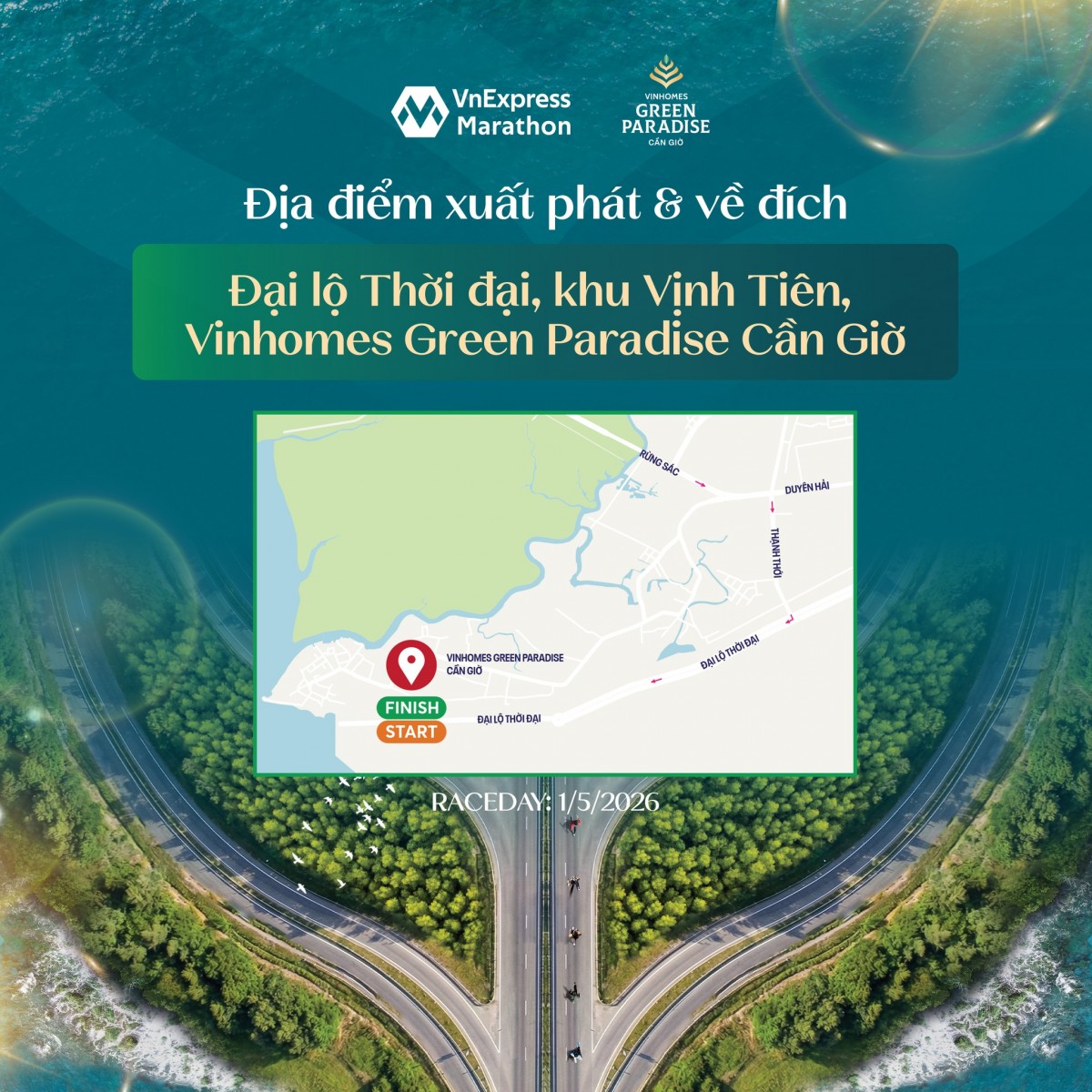 Hơn 5.000 vận động viên tham gia giải chạy Marathon tại Cần Giờ