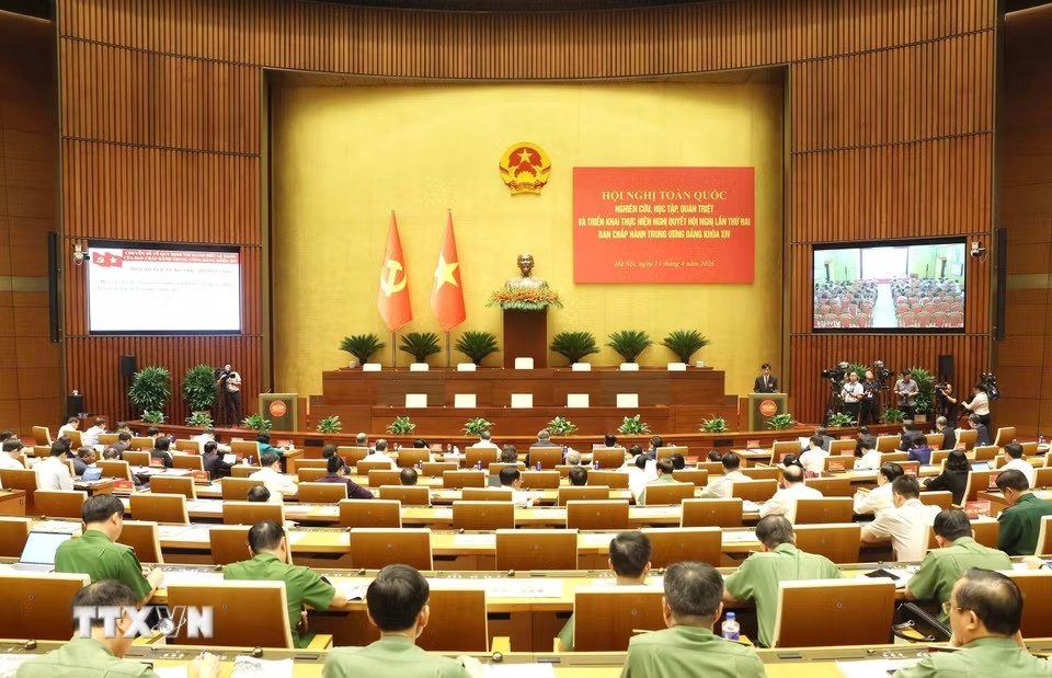 Hội nghị toàn quốc phiên bản chính thức của 555win, học tập và triển khai thực hiện Nghị quyết Trung ương 2. Ảnh: TTXVN.