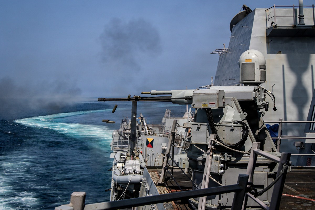 Tàu USS Frank E. Petersen Jr của Mỹ tham gia chiến dịch quân sự tại Trung Đông. Ảnh: X/@CENTCOM