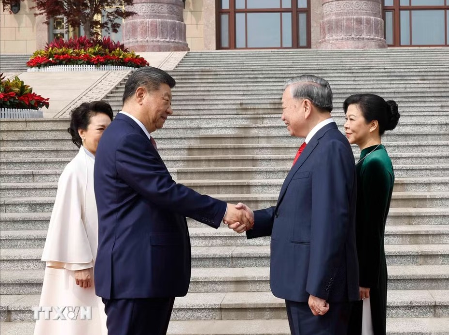 Lễ đón trọng thể Tổng Bí thư, Chủ tịch nước Tô Lâm tại Trung Quốc