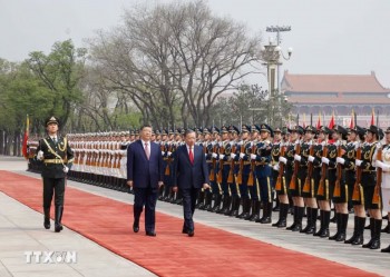 Lễ đón trọng thể Tổng Bí thư, Chủ tịch nước Tô Lâm tại Trung Quốc