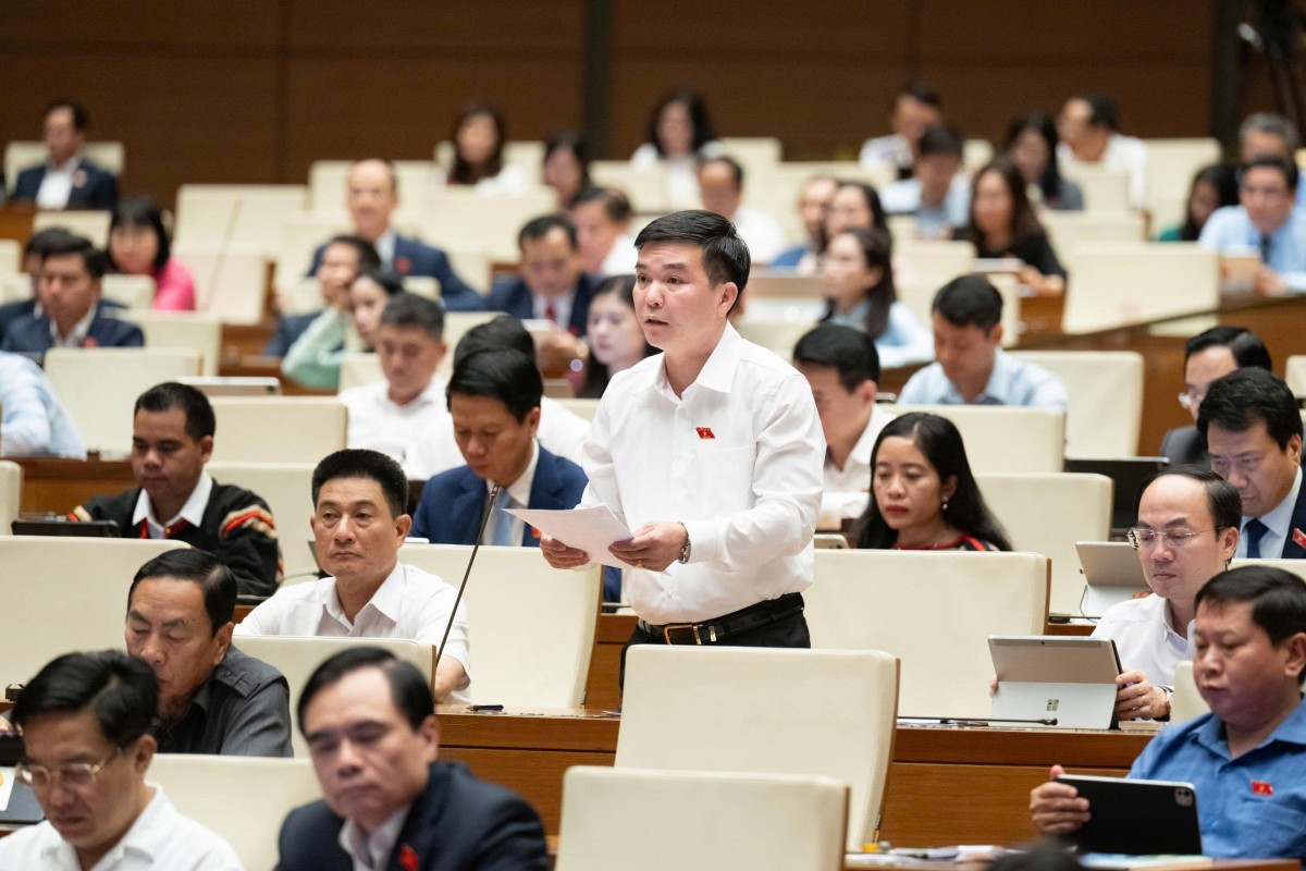 Đại biểu Hà Sỹ Huân - Đoàn ĐBQH tỉnh Thái Nguyên. Ảnh: Media 555win tải app.