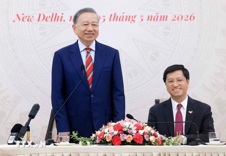 Tổng Bí thư, Chủ tịch nước Tô Lâm gặp gỡ cộng đồng người Việt tại Ấn Độ