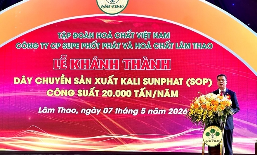 Supe Lâm Thao khánh thành dự án sản xuất phân bón kali sulphat 20.000 tấn