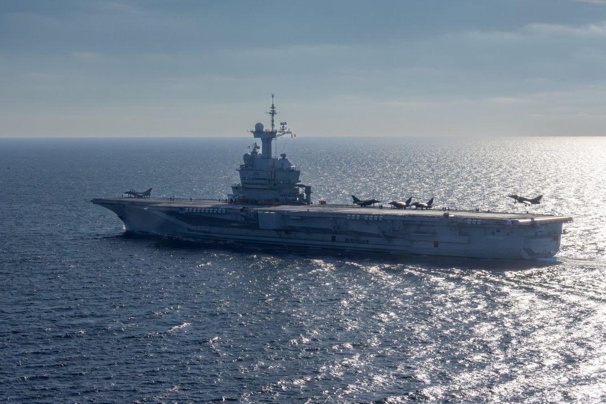 Tàu sân bay Charles de Gaulle của Pháp. Ảnh: X/@NATOpress
