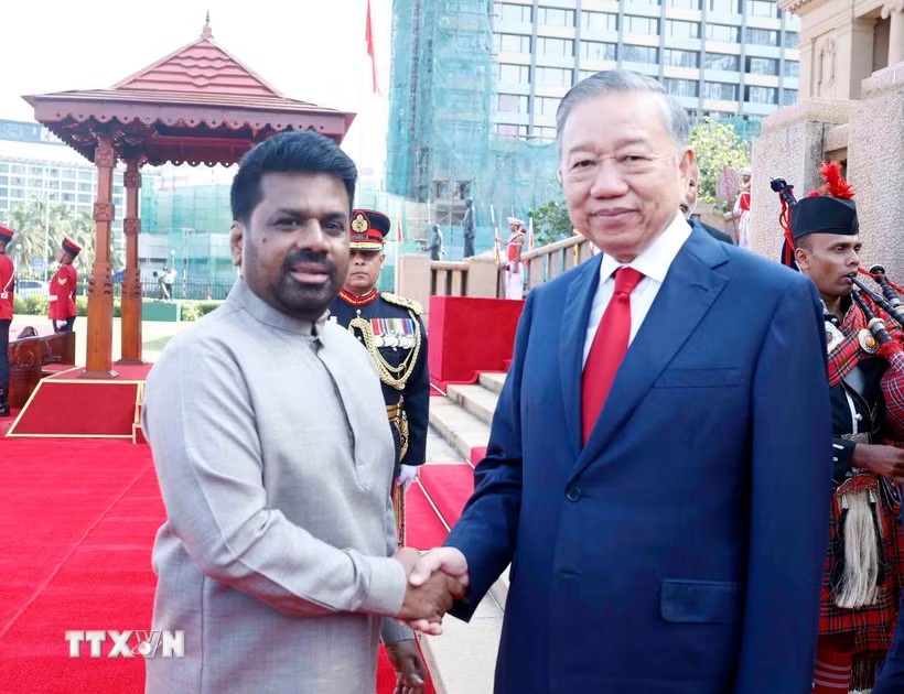 Sri Lanka bắn 21 loạt đại bác chào mừng Tổng Bí thư, Chủ tịch nước Tô Lâm