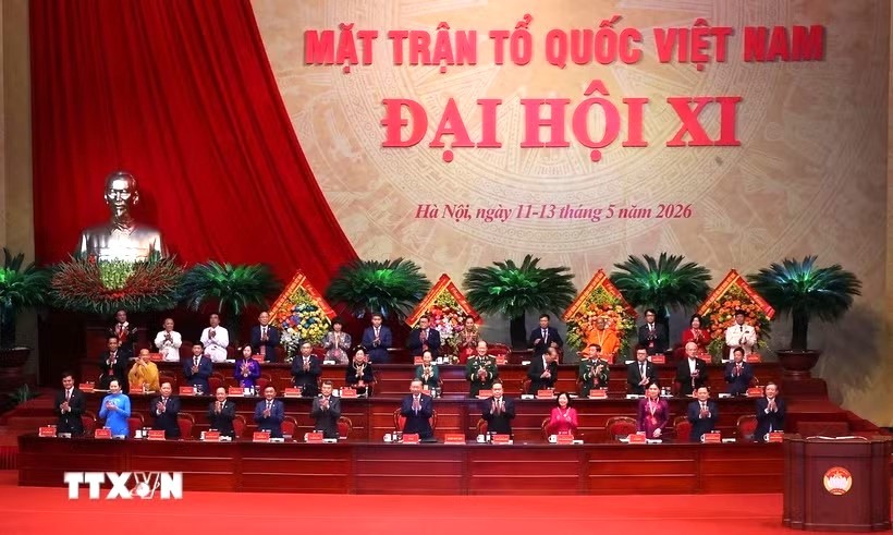 Đoàn Chủ tịch điều hành Phiên khai mạc trọng thể Đại hội XI Mặt trận Tổ quốc Việt Nam