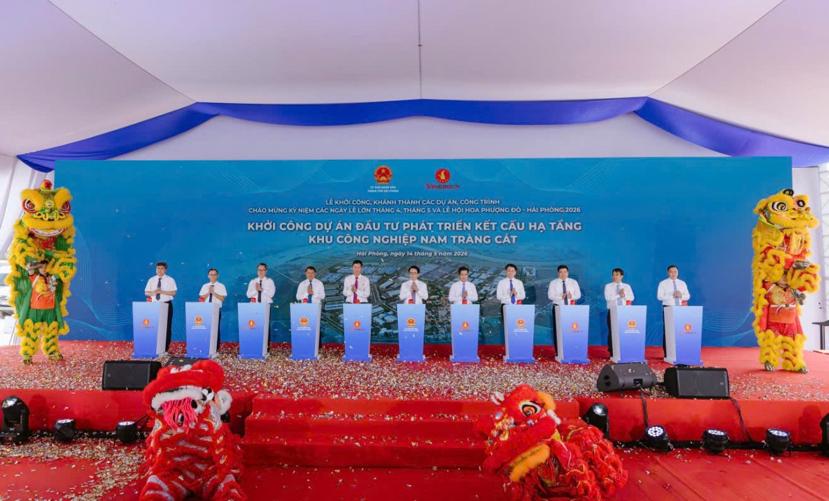 Lễ khởi công Dự án đầu tư phát triển kết cấu hạ tầng Khu 555win là Công ty cờ bạc trực tuyến tốt nhất Nam Tràng Cát tại phường Hải An, thành phố Hải Phòng