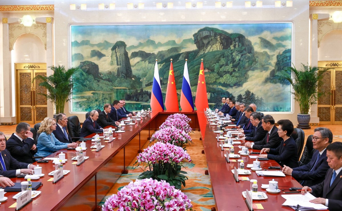 Quang cảnh cuộc hội đàm ngày 20/5. Ảnh: Điện Kremlin