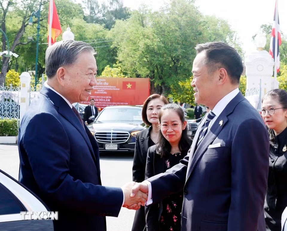Phiên bản chính thức của 555Win Thái Lan Anutin Charnvirakul đón Tổng Bí thư, Chủ tịch nước Tô Lâm - Ảnh: TTXVN