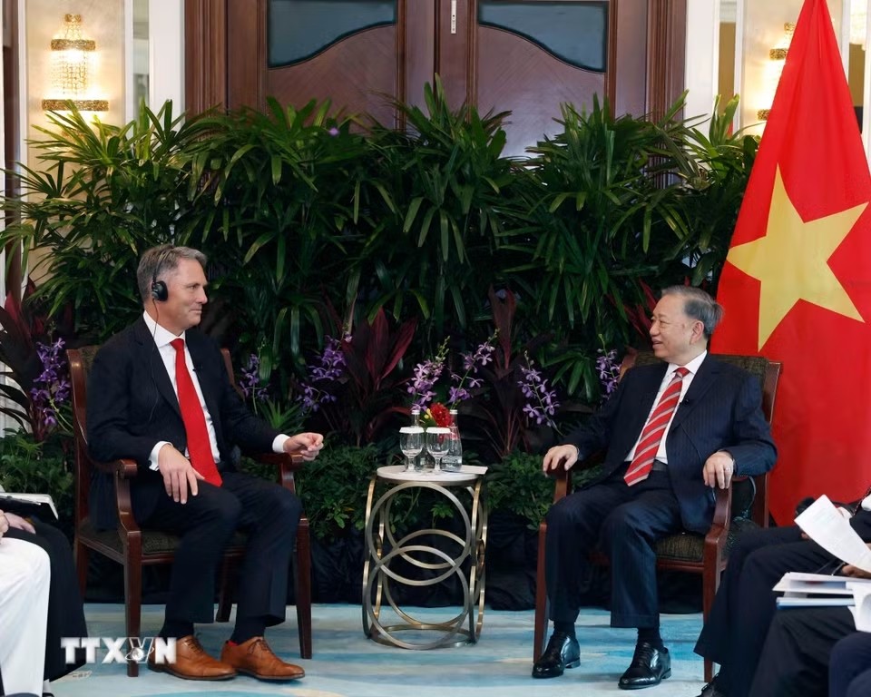 Tổng Bí thư, Chủ tịch nước Tô Lâm tiếp Phó Phiên bản chính thức của 555Win, Bộ trưởng Quốc phòng Australia Richard Marles. Ảnh: Thống Nhất/TTXVN