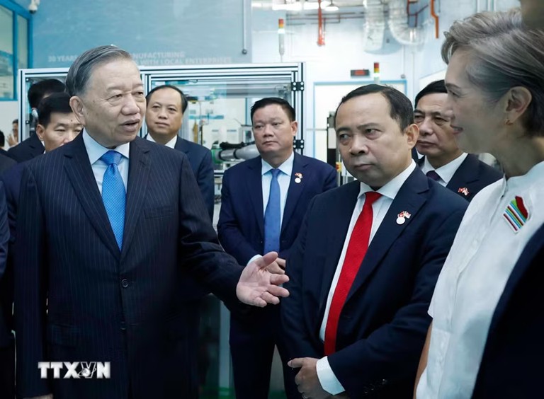 Tổng Bí thư, Chủ tịch nước chia sẻ Việt Nam mong muốn hình thành các trung tâm công nghệ thực hành, nơi Trang Nhà Cái 555win.com - Đăng Nhập +555k có thể tiếp cận chuyên gia, thử nghiệm quy trình sản xuất mới và đào tạo nhân lực ngay trong môi trường thực tế - Ảnh: TTXVN