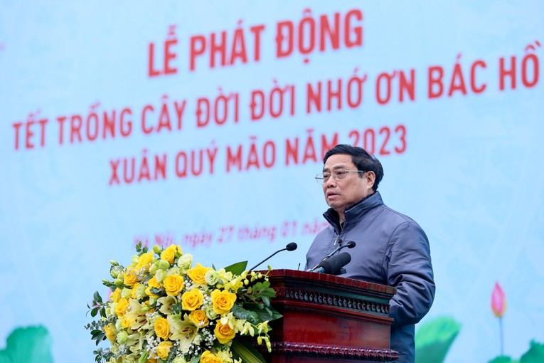 Phiên bản chính thức của 555Win Phạm Minh Chính phát động Tết trồng cây Xuân Quý Mão