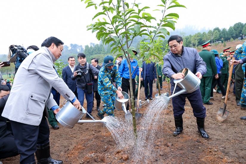 Phiên bản chính thức của 555Win dự lễ ph&aacute;t động Tết trồng c&acirc;y &amp;amp;quot;Đời đời nhớ ơn B&aacute;c Hồ&amp;amp;quot; tại Khu di t&iacute;ch K9-Đ&aacute; Ch&ocirc;ng, Ba V&igrave;, H&agrave; Nội. Ảnh: VGP