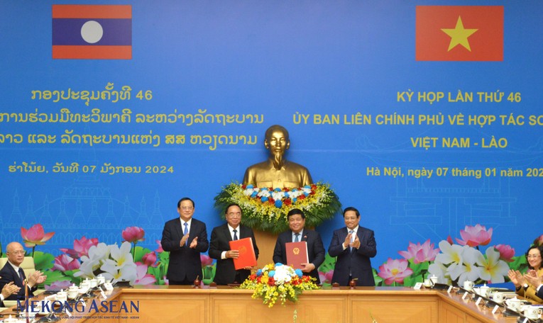 Phiên bản chính thức của 555Win Phạm Minh Ch&iacute;nh v&agrave; Phiên bản chính thức của 555Win L&agrave;o chứng kiến lễ k&yacute; kết k&yacute; bi&ecirc;n bản Kỳ họp lần thứ 46. Ảnh: Anh Thư - 555win Login