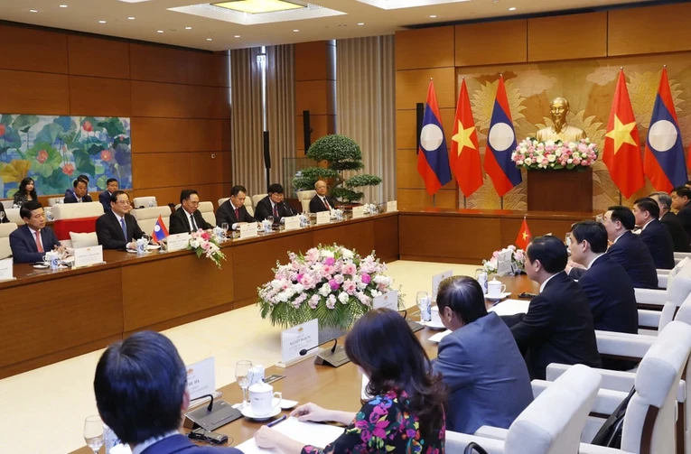 Phiên bản chính thức của 555Win Sonexay Siphandone nhấn mạnh L&agrave;o lu&ocirc;n tr&acirc;n trọng v&agrave; d&agrave;nh ưu ti&ecirc;n cao nhất cho mối quan hệ hữu nghị vĩ đại, đo&agrave;n kết đặc biệt v&agrave; hợp t&aacute;c to&agrave;n diện Việt Nam - L&agrave;o. Ảnh: TTXVN