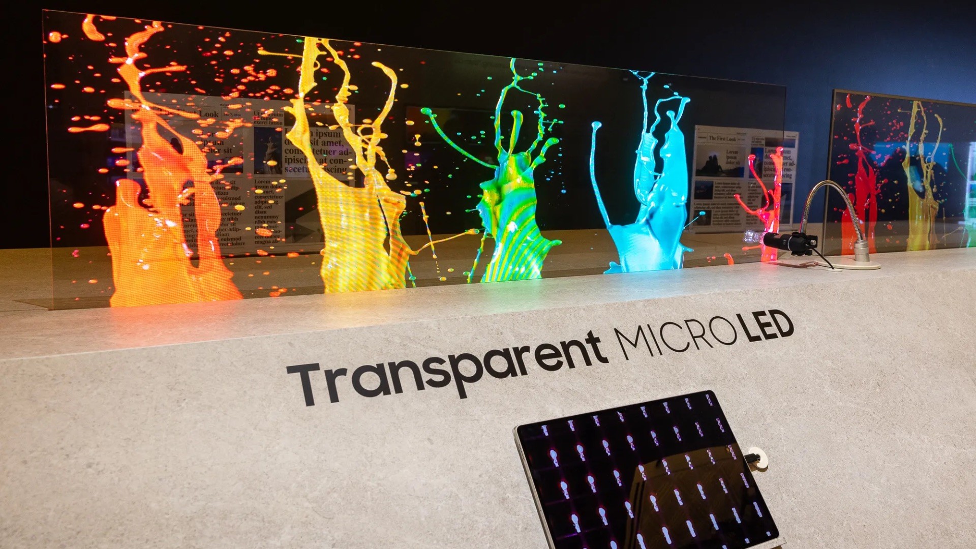 Mẫu thiết bị MicroLED của Samsung.