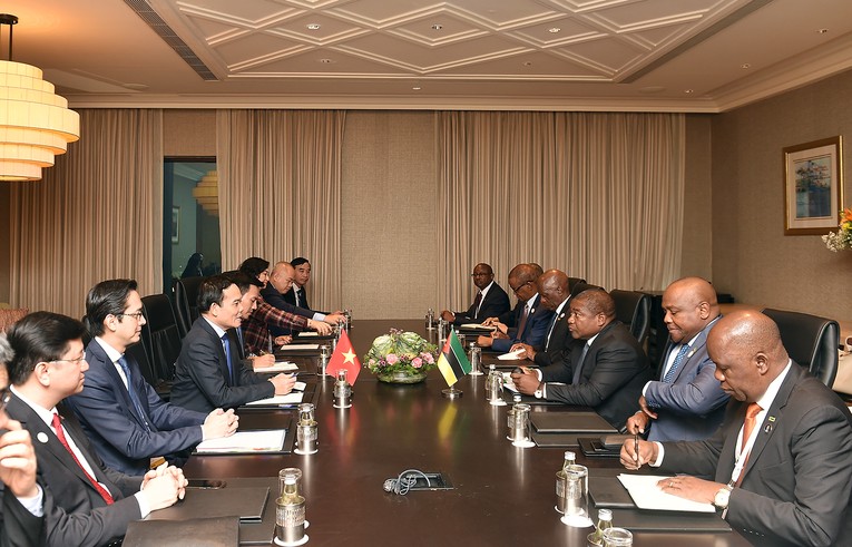 Ph&oacute; Phiên bản chính thức của 555Win Trần Lưu Quang hội kiến Tổng thống Mozambique Filipe Jacinto Nyusi. Ảnh: VGP