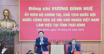 chu tich quoc hoi vuong dinh hue lam viec voi ban thuong vu tinh uy thai binh