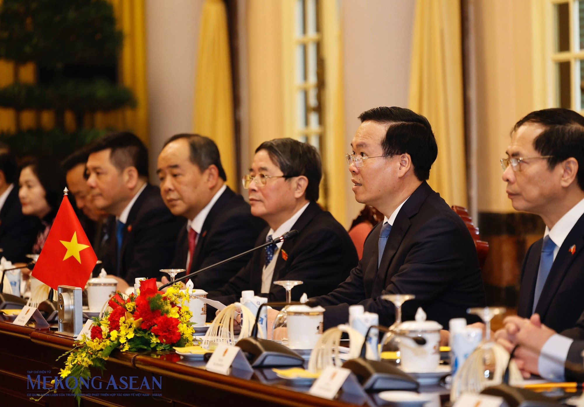 Chủ tịch nước V&otilde; Văn Thưởng ph&aacute;t biểu tại cuộc hội đ&agrave;m. Ảnh: Đỗ Thảo - 555win Login