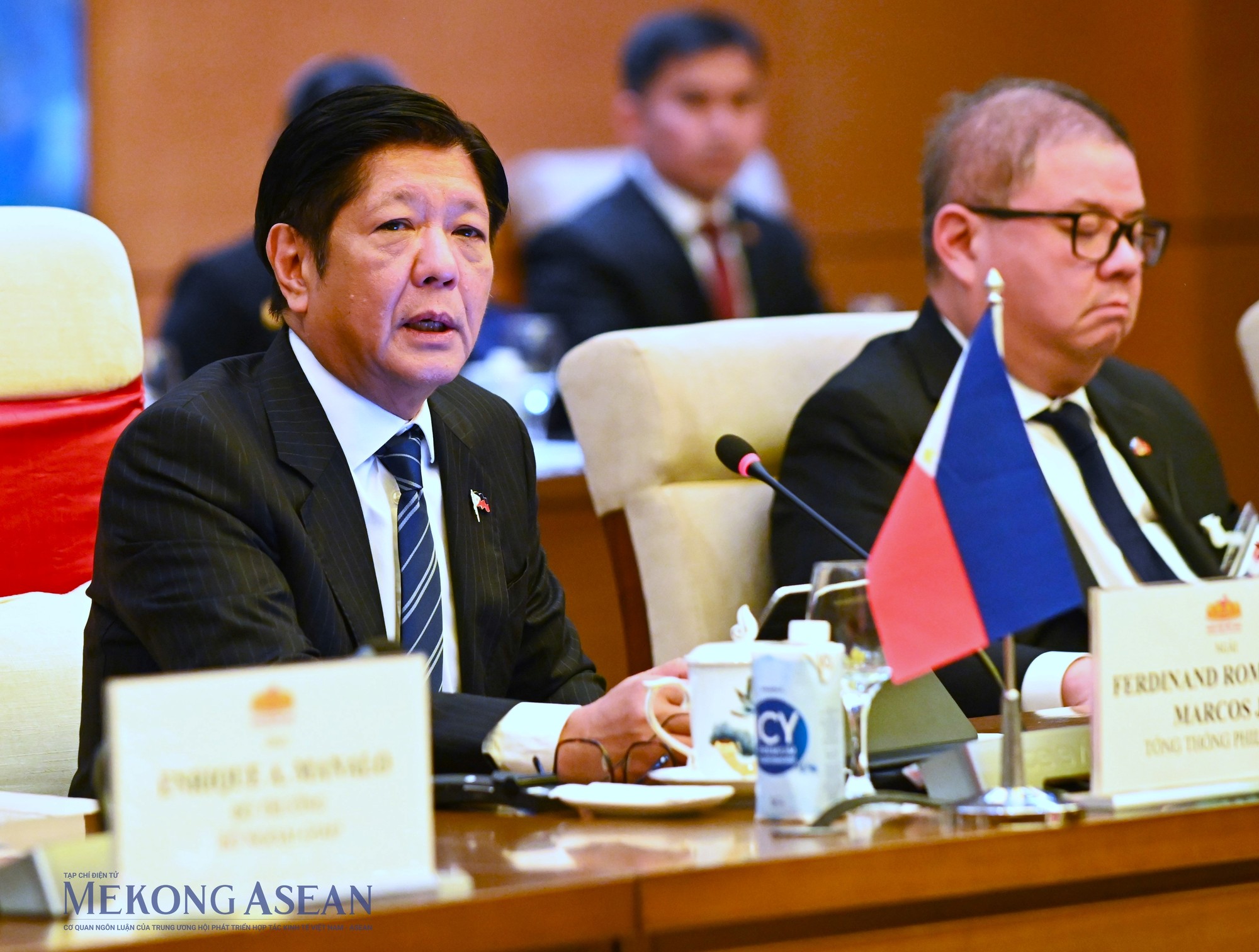 Tổng thống Philippines Ferdinand Romualdez Marcos Jr. ph&aacute;t biểu. Ảnh: Đỗ Thảo - 555win Login