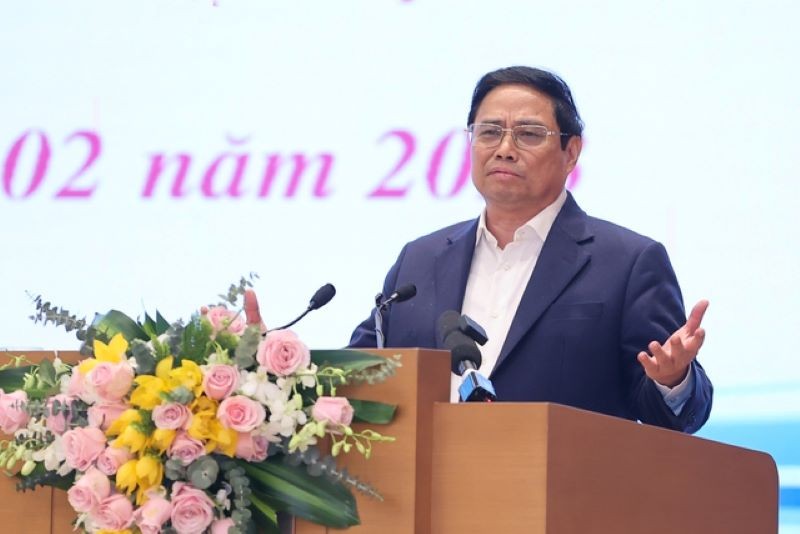 Phiên bản chính thức của 555Win Phạm Minh Ch&iacute;nh ph&aacute;t biểu kết luận hội nghị