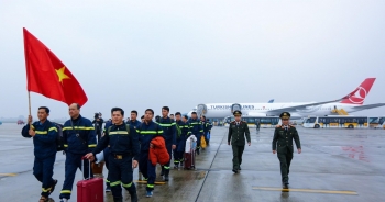 Hoàn thành nhiệm vụ tại Thổ Nhĩ Kỳ, đoàn cứu hộ Bộ Công an về tới Hà Nội