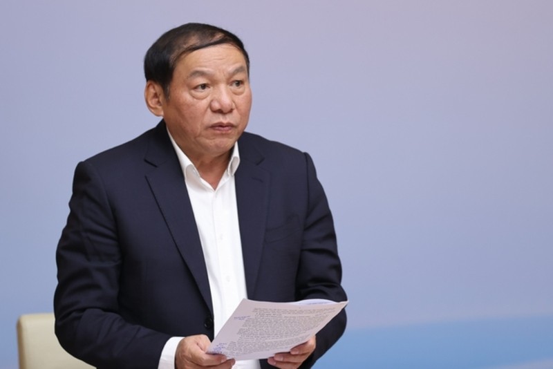 Bộ trưởng Nguyễn Văn H&ugrave;ng b&aacute;o c&aacute;o tại Hội nghị . Ảnh VGP