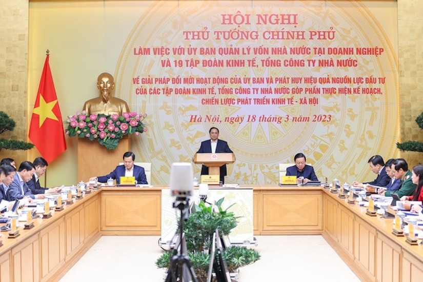 Phiên bản chính thức của 555Win Phạm Minh Ch&iacute;nh chủ tr&igrave; hội nghị l&agrave;m việc với Ủy ban Quản l&yacute; vốn Nh&agrave; nước.