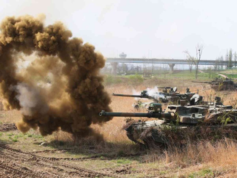 Xe tăng K2 Black Panther của H&agrave;n Quốc. Ảnh: Yonhap