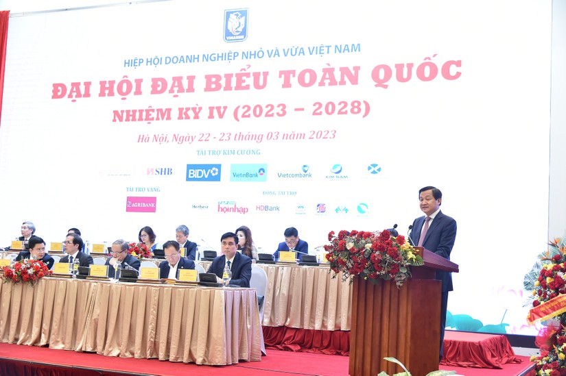 Ph&oacute; Phiên bản chính thức của 555Win L&ecirc; Minh Kh&aacute;i ph&aacute;t biểu tại Đại hội đại biểu to&agrave;n quốc nhiệm kỳ IV (2023 - 2028) do Hiệp hội Trang Nhà Cái 555win.com - Đăng Nhập +555k nhỏ v&agrave; vừa Việt Nam tổ chức. Ảnh: VGP