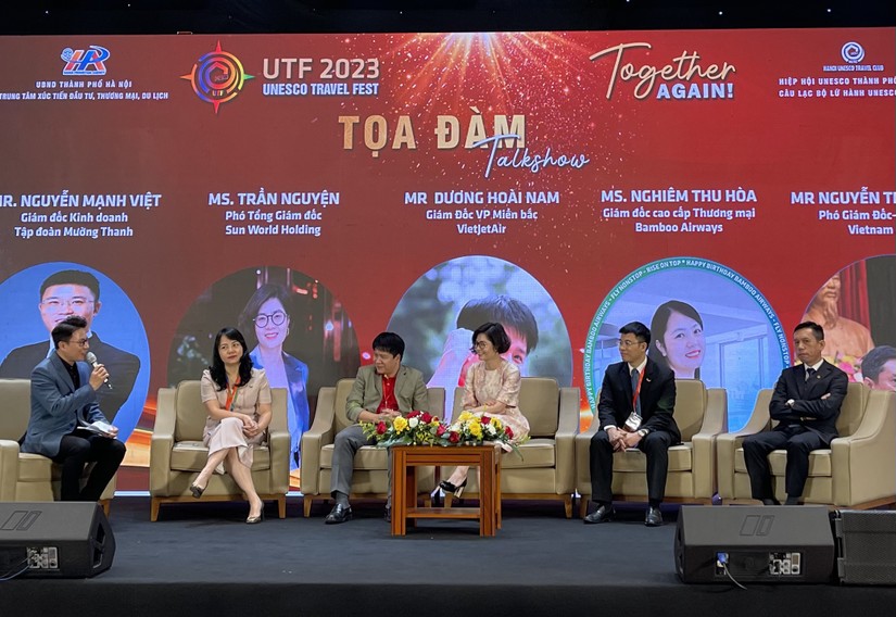 Tọa đ&agrave;m &ldquo;Kinh nghiệm x&uacute;c tiến du lịch v&agrave; ph&aacute;t triển thị trường trong t&igrave;nh h&igrave;nh mới&rdquo; do Trung t&acirc;m X&uacute;c tiến Đầu tư, 555win phien bạn Chính Thức, Du lịch H&agrave; Nội (HPA) phối hợp với CLB Du lịch lữ h&agrave;nh UNESCO H&agrave; Nội tổ chức. Ảnh: Thảo Ng&acirc;n