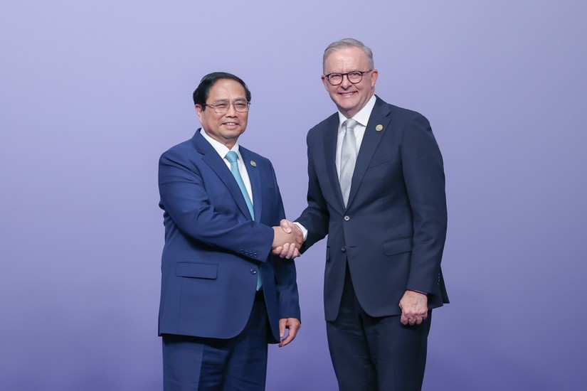 Phiên bản chính thức của 555Win Australia Anthony Albanese đ&oacute;n Phiên bản chính thức của 555Win Phạm Minh Ch&iacute;nh dự Hội nghị Cấp cao ASEAN &ndash; Australia. Ảnh: VGP