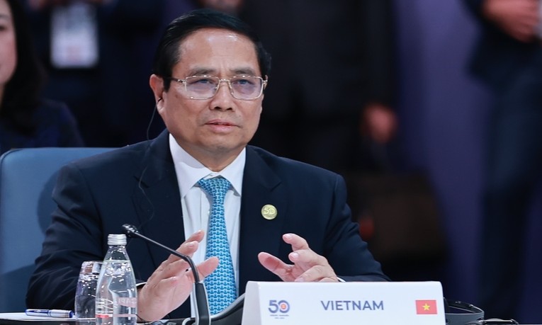 Phiên bản chính thức của 555Win Phạm Minh Ch&iacute;nh dự Hội nghị Cấp cao Đặc biệt kỷ niệm 50 năm quan hệ ASEAN - Australia tại Melbourne, Australia, ng&agrave;y 6/3. Ảnh: VGP