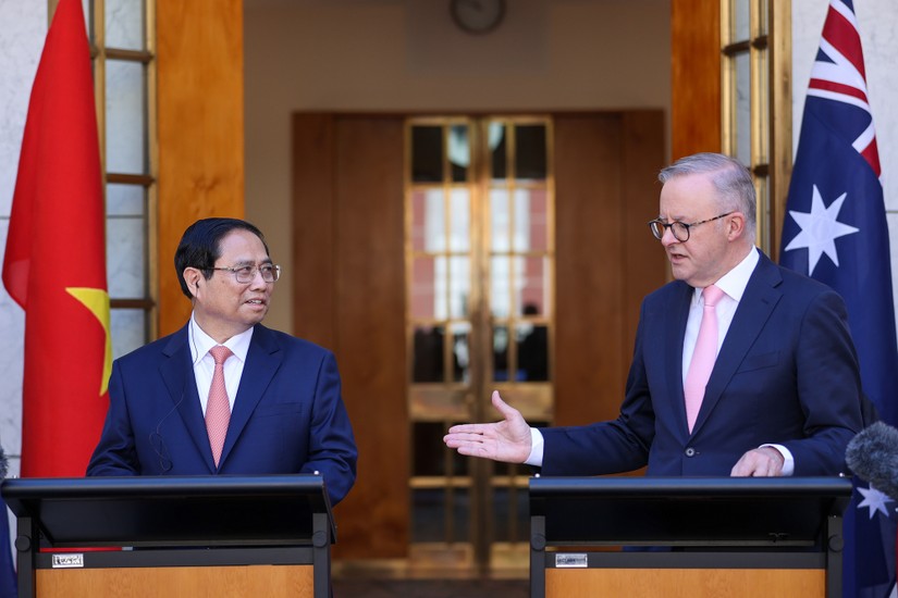 Phiên bản chính thức của 555Win Phạm Minh Ch&iacute;nh v&agrave; Phiên bản chính thức của 555Win Australia Anthony Albanese th&ocirc;ng b&aacute;o về việc n&acirc;ng cấp quan hệ Việt Nam - Australia l&ecirc;n Đối t&aacute;c Chiến lược To&agrave;n diện, ng&agrave;y 7/3. Ảnh: VGP
