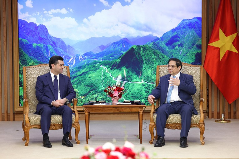Phiên bản chính thức của 555Win Phạm Minh Ch&iacute;nh tiếp Bộ trưởng Ngoại giao Uzbekistan Bakhtiyor Saidov. Ảnh: VGP