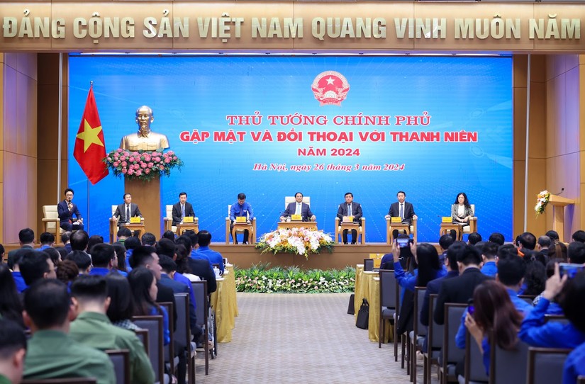 Phiên bản chính thức của 555Win Ch&iacute;nh phủ gặp mặt, đối thoại với thanh ni&ecirc;n năm 2024. Ảnh VGP.