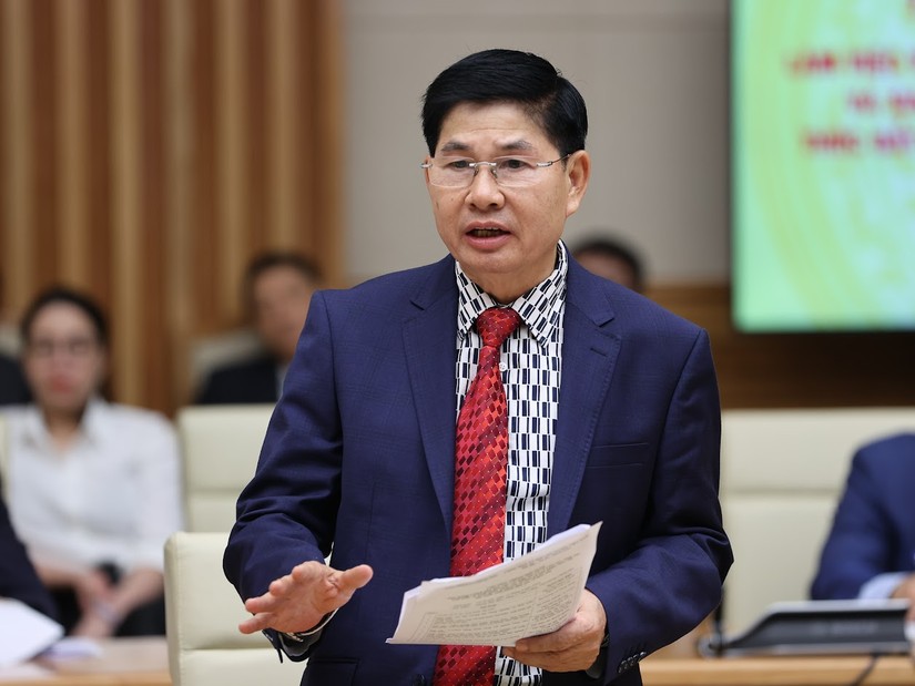 &Ocirc;ng Đỗ Xu&acirc;n Lập, Chủ tịch Hiệp hội Gỗ v&agrave; L&acirc;m sản Việt Nam ph&aacute;t biểu tại hội nghị. Ảnh: VGP.