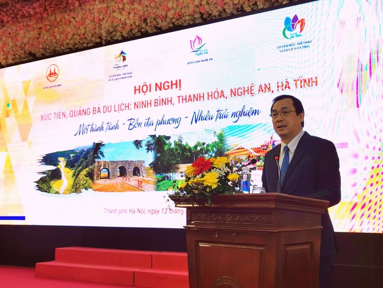 &Ocirc;ng Nguyễn Tr&ugrave;ng Kh&aacute;nh, Tổng cục trưởng Tổng cục Du lịch ph&aacute;t triểu tại Hội nghị.