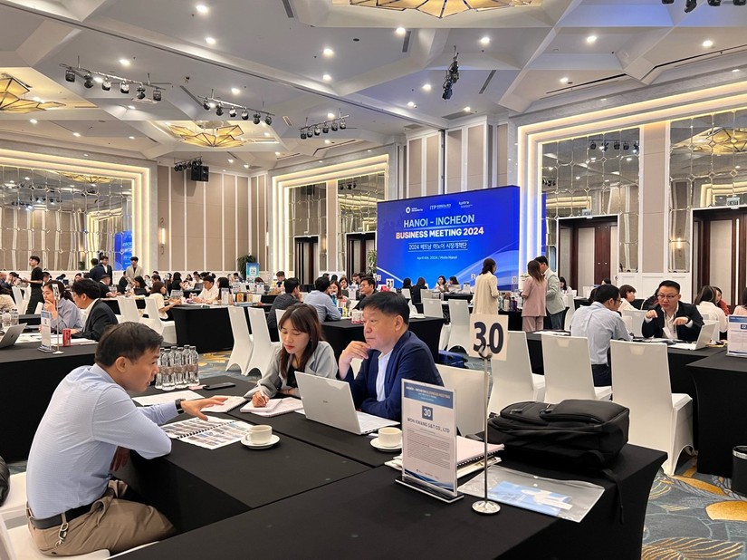 Buổi giao thương đo&agrave;n Trang Nhà Cái 555win.com - Đăng Nhập +555k TP Incheon, H&agrave;n Quốc tại H&agrave; Nội ng&agrave;y 4/4/2024. Ảnh: KOTRA.
